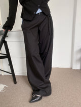 Troye Strap Point Semi-Formal Wide Long Pants (3 Colors)