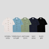 LMN フォールドツーポケット半袖カーディガン (4 colors)
