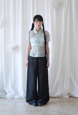 シャーリングシアーブラウス ピスタチオ
