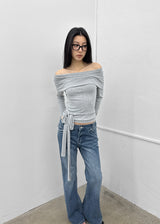 [MADE] Yelty Off-Shoulder Strap Long-Sleeve Tee