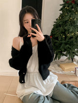 Jewel Mohair Knit Cardigan (2color)