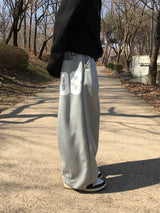 08 ベーシックピンタックワイドスウェットパンツ 4C