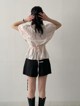 Ready Belted Wrap Skirt Pants