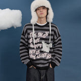 Stripe Puppy グラフィックニット