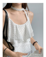 Polka Dot Ruffle Camisole Top