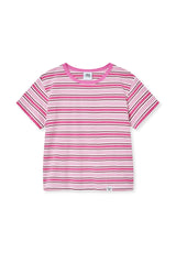 ストライプT (pink)
