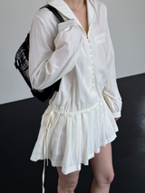 pleats mini dress