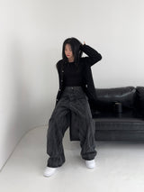 [MADE] Reversed Pocket Wide Denim Pants (W)