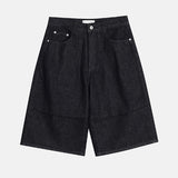 Lowd Adjust Wide Denim Bermuda Pants