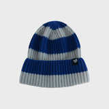 STRIPE LAMBSWOOL BEANIE (FOG)