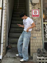 Damage iced denim pants