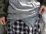 flared check skirt