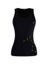 サイレント シンボル アイレット ノースリーブ (black)