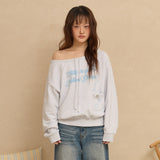 MELLOW DREAM Off Shoulder Sweatshirt