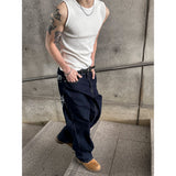 [Unisex] Handling stitch wide denim pants(3color)