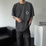 レインオーバルレタリングショートスリーブTシャツ (2 colors/36805)