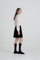 Pony frill blouse_ivory
