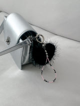 heart keyring_black