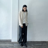Textured Draped Wide Pants