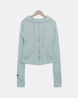Kuba Button Hooded Zip-Up