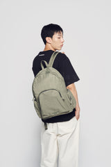 24FW BASIC LOGO STITCH NYLON BACKPACK KHAKI