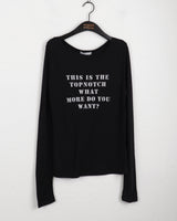 ティップトゥルーズフィットシースルー長袖Tシャツ