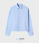 Eco Plain Oxford Cropped Overfit Shirt