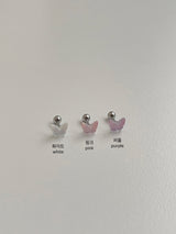 グラスオパールバタフライピアス / 3 colors / ユニークラブリーパステル