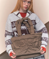 CUDDLE PADDED SHOULDER BAG (BROWN)_F24ZE913
