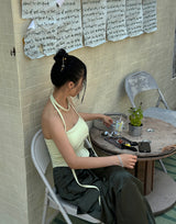 muffler strap set shirring tube top