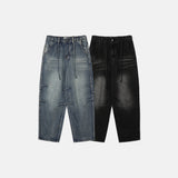 LMN Tino snap brush wide denim pants (2 colors)