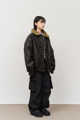 Landed Fur Leather Jacket