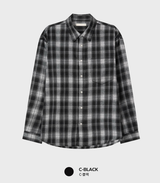 Landwai 3171 Daily Overfit Check Long Sleeve Shirt