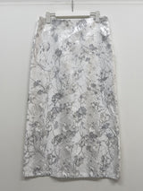 Raw Flower H-line Long Skirt