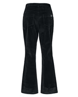 Mwoong Velvet Denim Flared-fit Pants(BLACK)