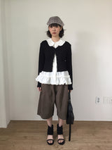 リネンアンクルオープンサンダル