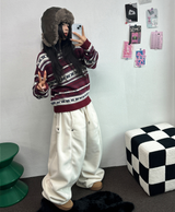 ボスサイズフリーススナップロングパンツ 🧸🩵🤍6カラー