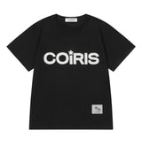 LAVEO DOT APPLIQUE LOGO COTTON HALF T (2COLOR) 