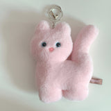 Kitty Fork Doll Keyring (pink)