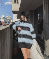 Haze Stripe Mohair Knit
