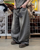 Randy Striped Washed Curved Denim