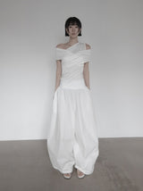 Lovell Drape One-Shoulder Off-Sleeveless