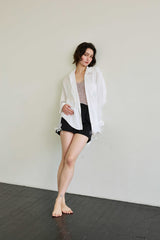 LUMINOUS OVERSIZED SHIRT / WHITE