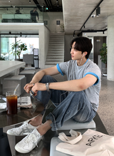 ルックバージップソフトテンセルレイヤードクロップド半袖Tシャツ