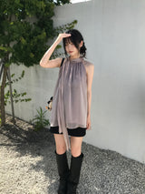 セイン シフォン ホルターブラウス (3 colors)