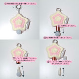 (made) strawberry cream star light bulb keyring