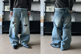 SV ice damage denim pants