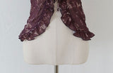 PAISLEY FRILL SLEEVELESS TOP