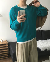 Wale Linen V-neck Knit