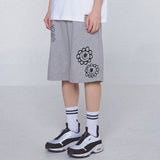 【UNISEX】ひまわり柄バミューダスウェットショーツ